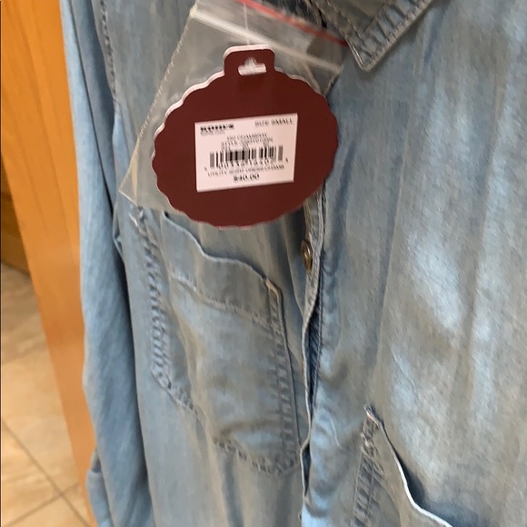 Light Blue Denim Soft Denim Shirt Dress Sz S BNWT - Picture 4 of 6